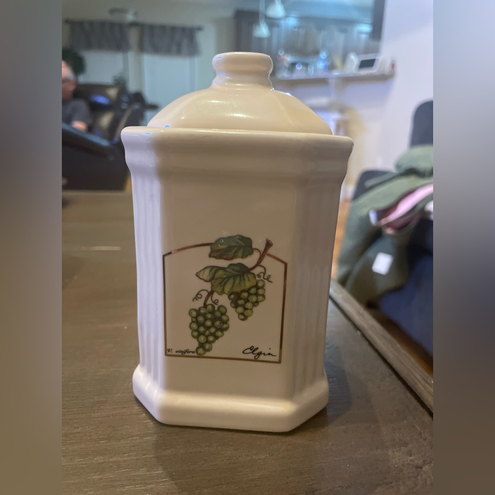 Ceramic Canister, Vintage 1989 by Elgin